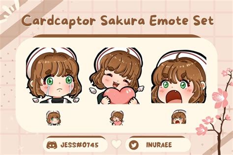 Cute Cardcaptor Sakura Emotes for Twitch / Discord / Youtube - Etsy India