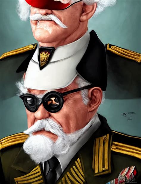 a portrait of colonel sanders wearing a military | Stable Diffusion | OpenArt