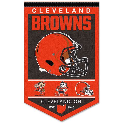 Cleveland Browns History Heritage Logo Banner - State Street Products