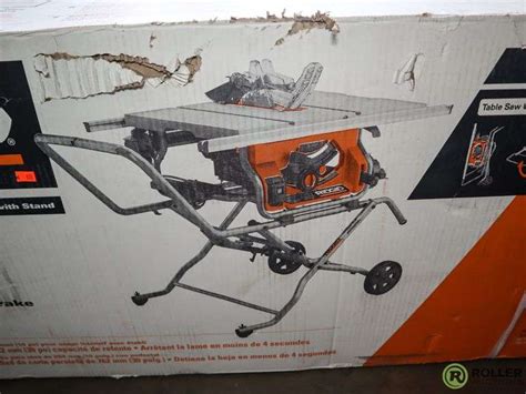 New Ridgid R4514 10" Table Saw With Stand - Roller Auctions