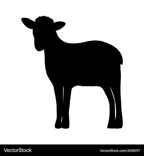 Silhouette of a sheep Royalty Free Vector Image