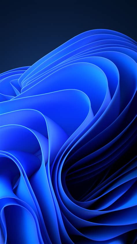 Windows 11 Blue Abstract Dark Mode 4K Wallpaper