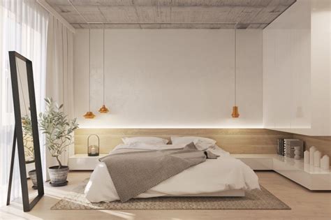 The Uniqueness of Minimalist White Bedroom Designs Which Uses a Wooden ...