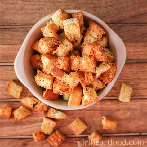 Homemade Croutons Recipe | Girl Heart Food®