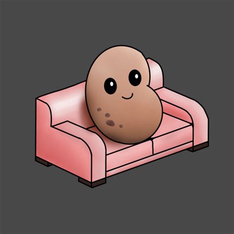 Couch Potato Funny Art - Funny Cartoon - T-Shirt | TeePublic