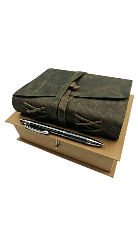 Hard Bound Lock Diary Leather Writing Notebook With Pen, For Office at Rs 350/set in Jaipur