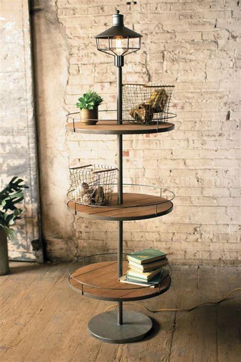 The Silo | Diy floor lamp, Floor lamp with shelves, Farmhouse floor lamps