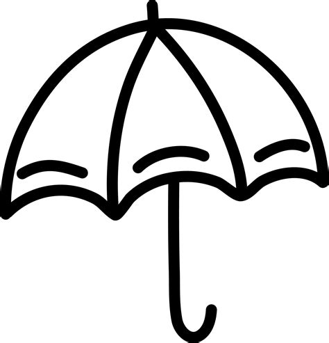 Black and white umbrella, illustration, vector on a white background ...