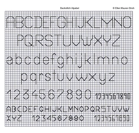 Small Backstitch Alphabets - EMS Flower of the Month | Cross stitch fonts, Cross stitch alphabet ...