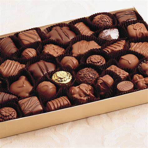 Assorted Milk & Dark Chocolates - 1 lb. Box, Boxed Chocolate Assortments: Vande Walle's Candies