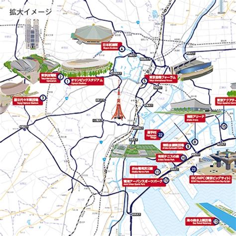 Tokyo 2020 Olympics and Paralympics Official Venues Map | Japan Trend Shop