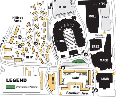 Temporary parking impacts start today south of Ross-Ade Stadium ...