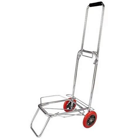 2 Wheels Stainless Steel Luggage Trolley, Load Capacity: 80-90 Kg at Rs ...