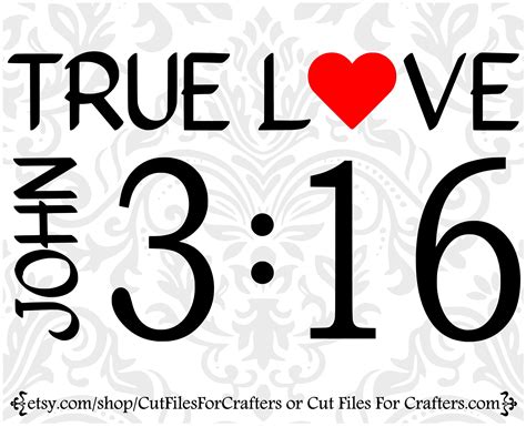 True Love Svg John 316 Svg for God so Love the World Svg - Etsy