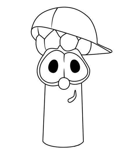Junior Asparagus from Veggietales coloring page - Download, Print or Color Online for Free