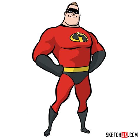 How to draw Bob Parr (Mr. Incredible) | The Incredibles - Step by step ...