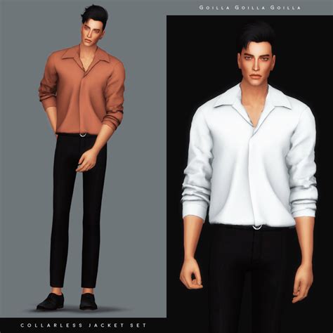 Loose Shirts | Sims 4 male clothes, Sims 4 men clothing, Sims 4 clothing