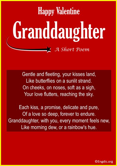 10 Short & Funny Valentine Poems for Granddaughter - EngDic