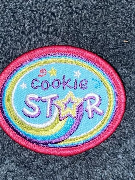 GIRL SCOUT COOKIE Badge Patch Reward Pin ~ Cookie Shooting Star $7.00 - PicClick