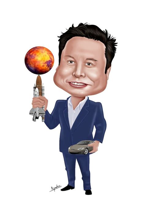 Elon musk caricature. Business man caricature | Caricature, Celebrity ...