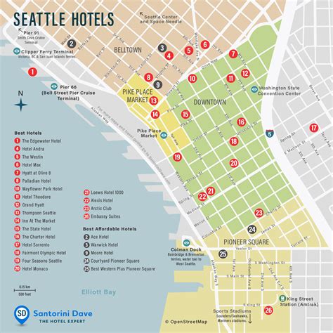 Seattle Hotel Map - Updated for 2020