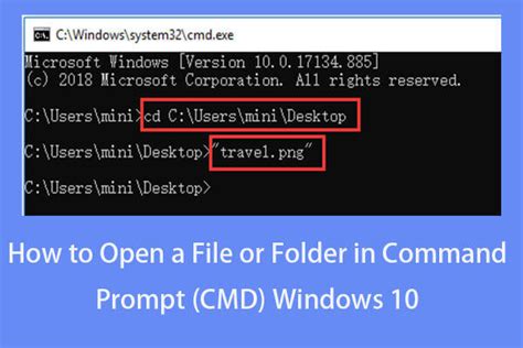 How to Open a File/Folder in Command Prompt (CMD) Windows 10