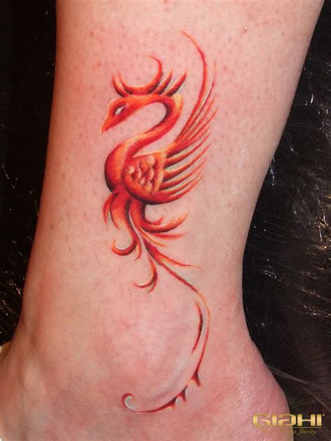 Tiny Foot Red Phoenix tattoo by Szilard - Best Tattoo Ideas Gallery