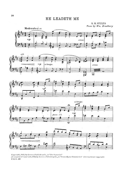 Buy "He Leadeth Me" Sheet Music for Piano Duet