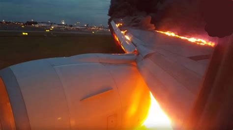 Airplane engine Catches Fire just after Take Off with 200 Passengers On ...