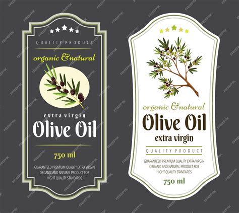 Premium Vector | Set of flat labels and badges of olive oil.