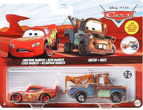 Disney Pixar Cars Cars 3 Metal Lightning McQueen Mater 155 Diecast Car 2-Pack Mattel Toys - ToyWiz