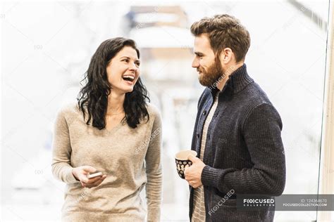 Two people talking — working life, beard - Stock Photo | #124364670