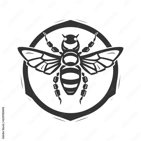 cobalt wasp fighter, vintage logo line art concept black and white ...