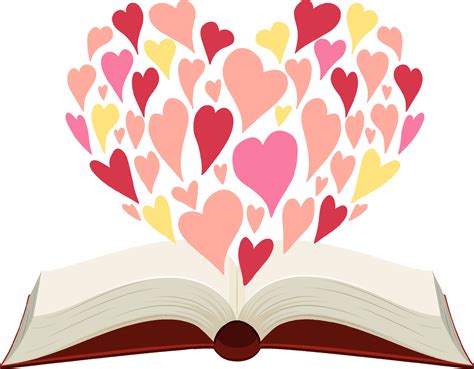 Opened book with many hearts forming a heart 7144943 Vector Art at Vecteezy