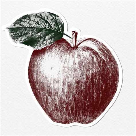 Vintage apple sticker design | Premium PSD - rawpixel