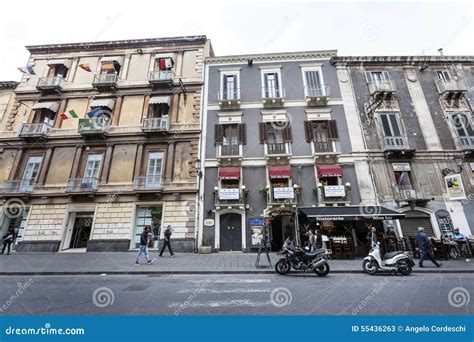 Historical Buildings in Historic Center of Catania, Sicily. Italy Editorial Stock Photo - Image ...