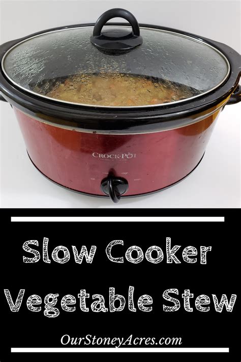 Slow Cooker Vegetable Stew - Our Stoney Acres