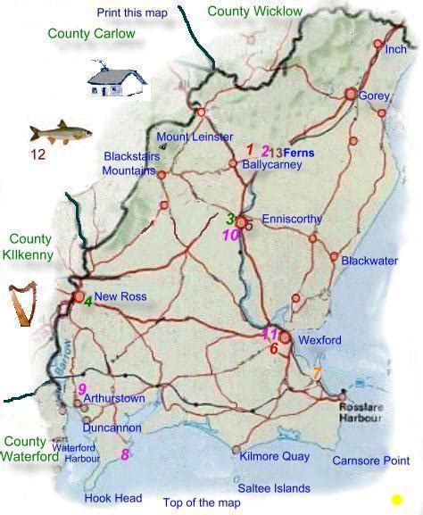 Map of County Wexford.