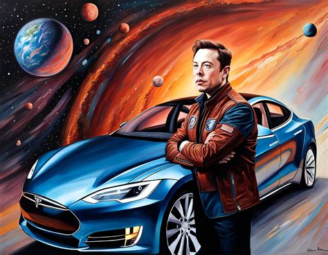 Draw Elon Musk driving a Tesla to Mars - AI Generated Artwork ...