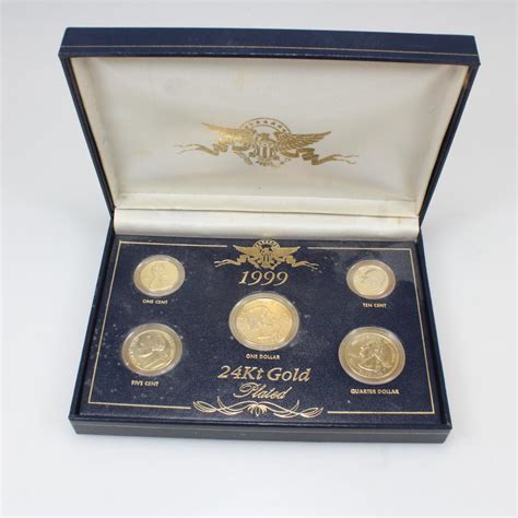 1999 24kt Gold Plated Coin Set | Property Room