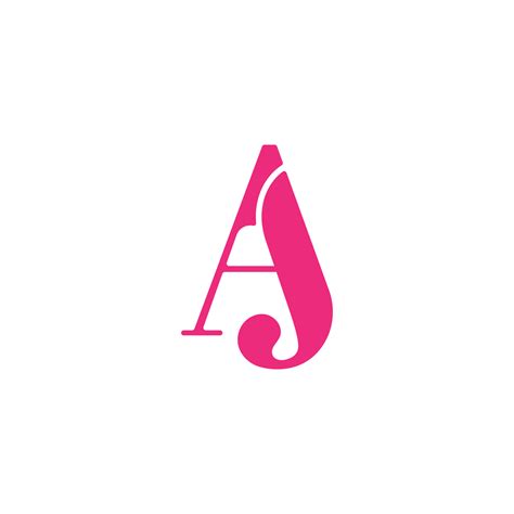 diseño del logotipo de la letra aj. aj logo icono rosa color vector pro ...