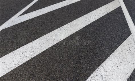 Paved Highway with White Road Markings Stock Photo - Image of transport ...