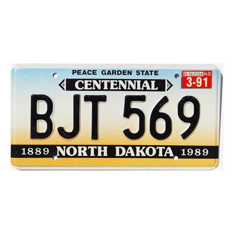 1991 North Dakota #BJT-569 | Old License Plates