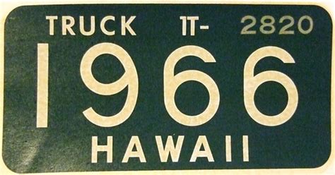 HAWAII 1966 ---TRUCK WINDSHIELD STICKER REVALIDATING 1961 … | Flickr