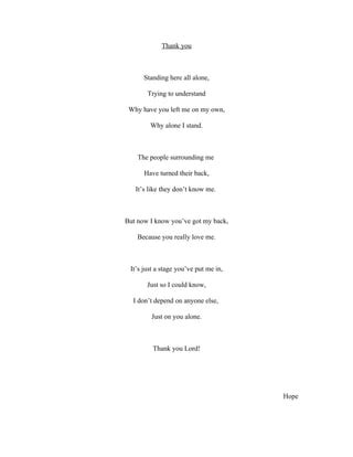 Poem thank you | PDF