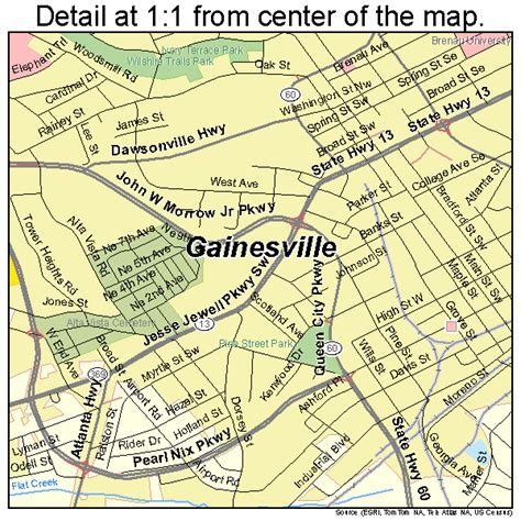 Gainesville Georgia Street Map 1331908