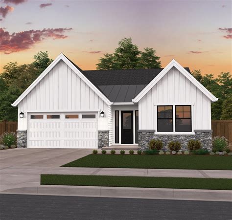 Rosewood House Plan | One Story Rustic Farmhouse Home Design - M-1773-WC-1-A