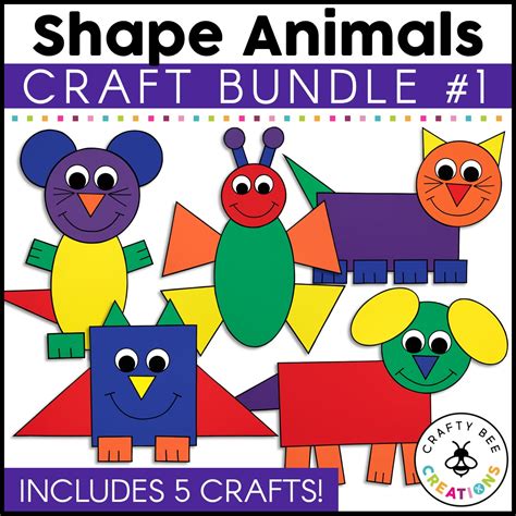 Shape Animals Craft Bundle 1 - Crafty Bee Creations