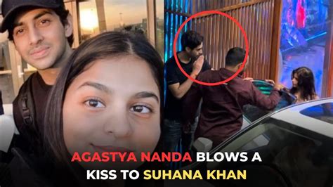 OMG😍Agastya Nanda Blows A Kiss To Girlfriend Suhana Khan - YouTube