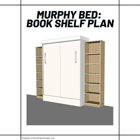 Murphy Bed Digital Bookcase Plan Wooden Project PDF, Step by Step ...